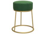 Vidaxl Sgabello Rotondo In Velluto Verde