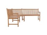 Panchina Angolare Da Giardino 185X185X90 Cm In Legno Massiccio Di Teak