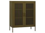 Vidaxl Armadio Verde Oliva 80X35X101,5 Cm Acciaio