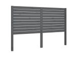 Vidaxl Testiera Grigia 126X4X100 Cm In Legno Di Pino Massiccio