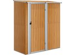 Vidaxl Capanno Per Attrezzi Marrone 180,5X97X209,5 Cm Acciaio Zincato