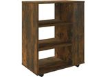 Vidaxl Armadio A Rotelle Rovere Fumé 60X35X75 Cm Materiale A Base Di Legno