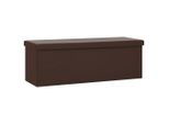 Panca Pieghevole Con Vano Portaoggetti Pvc Marrone
