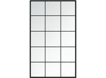 Vidaxl Specchio Da Parete Nero 100X60 Cm In Metallo
