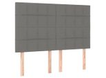 Vidaxl Testiere 4 Pz. Tessuto Grigio Scuro 72X5X78/88 Cm