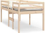 Vidaxl Letto A Soppalco 90X190 Cm In Legno Di Pino Massiccio