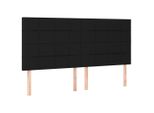 Vidaxl Testiere 4 Pezzi Nero 100X5X78/88 Cm Tessuto