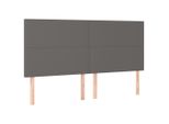 Vidaxl Testiere 4 Pz. Grigio 80X5X78/88 Cm In Similcuoio