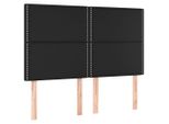 Vidaxl Testiere 4 Pezzi Nero 72X5X78/88 Cm Similcuoio