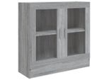 Vetrina Grigio Sonoma 82,5X30,5X80 Cm Materiale A Base Di Legno