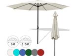 Ombrellone Karpal 3,5M Idrorepellente Da Giardino UV40+ Patio Con Manovella Colore:Beige