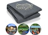 Jiubiaz Tenda Tappeto Campeggio Attrezzature Impermeabile Campeggio Tappeto Tenda Pavimento Tenda All'aperto Tarpaulin Picnic Coperta Tenda Pad Caravan 400X600Cm