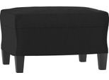 Poggiapiedi Nero 60X50X41 Cm In Pelle Finta