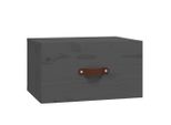 Vidaxl Comodino A Parete Grigio 40X29,5X22 Cm
