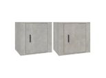Vidaxl Comodini 2 Pz. Grigio Cemento 50X39X47 Cm