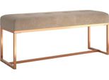 Panca Beige 110X36X45 Cm In Velluto