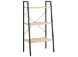 Scaffale A 3 Ripiani Marrone Chiaro E Nero 56X35X108 Cm