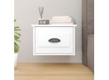 Comodino A Parete Bianco 41,5X36X28 Cm