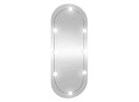 Specchio Da Parete Con Luci Led 25X60 Cm In Vetro Ovale