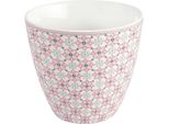 Greengate Latte Cup Gwen Pale Pink Rosa Con Fiori Tazza Da Caffè 300 Ml