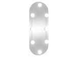 Specchio Da Parete Con Luci Led 20X50 Cm In Vetro Ovale