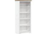 Libreria 5 Scomparti Bodo Brown 82X40X173 Cm In Legno Di Pino Massiccio
