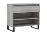 Vidaxl Portascarpe Grigio Sonoma 70X36X60 Cm Materiale A Base Di Legno
