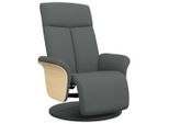 Vidaxl Poltrona Relax Con Poggiapiedi In Tessuto Grigio Scuro