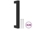 Maniglie Per Mobili 20 Pz. Nero 128 Mm Acciaio Inox