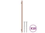 Maniglie Per Mobili 10 Pz. Bronzo 480 Mm Acciaio Inox