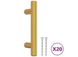 Maniglie Per Mobili 20 Pezzi. Acciaio Inox Dorato 64 Mm