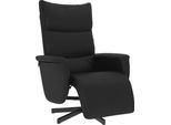 Vidaxl Poltrona Relax Con Poggiapiedi In Pelle Finta Nera