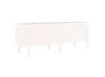 Vidaxl Letto Rialzato Bianco 160X50X57 Cm In Legno Di Pino Massiccio