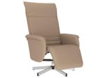 Vidaxl Poltrona Relax Con Poggiapiedi In Pelle Finta Marrone Cappuccino
