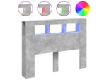 Testata Led Grigio Cemento 140X18,5X103,5 Cm Materiale A Base Di Legno