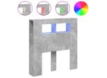 Vidaxl Testata Led Grigio Cemento 100X18,5X103,5 Cm Materiale A Base Di Legno