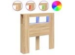 Vidaxl Testata Led Rovere Sonoma 100X18,5X103,5 Cm Materiale A Base Di Legno