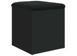 Panca Con Vano Portaoggetti Nero 42X42X45 Cm Materiale A Base Di Legno