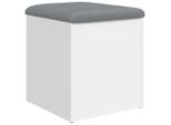 Vidaxl Panca Con Vano Portaoggetti Bianco 42X42X45 Cm Materiale A Base Di Legno