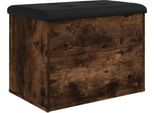 Panca Con Vano Portaoggetti Rovere Fumé 62X42X45 Cm Materiale A Base Di Legno