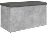 Panca Con Vano Portaoggetti Grigio Cemento 82X42X45 Cm Materiale A Base Di Legno