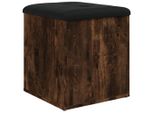 Panca Con Vano Portaoggetti Rovere Fumé 42X42X45 Cm Materiale A Base Di Legno