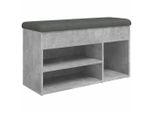 Panca Per Scarpe In Cemento Grigio 82X32X45,5 Cm Materiale In Legno