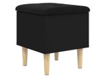 Panca Con Vano Portaoggetti Nero 42X42X46 Cm Materiale A Base Di Legno