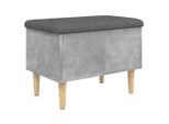 Panca Con Vano Portaoggetti Grigio Cemento 62X42X46 Cm Materiale A Base Di Legno