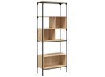 Vidaxl Libreria 5 Ripiani Rovere Sonoma 76X33X188,5 Cm Materiale A Base Di Legno