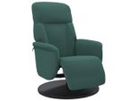 Vidaxl Poltrona Relax Con Poggiapiedi In Velluto Verde Scuro