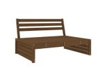 Divano Da Giardino Marrone Miele 120X80 Cm In Legno Di Pino Massiccio