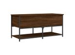 Panca Con Vano Portaoggetti Effetto Rovere Marrone 100X42,5X47 Cm