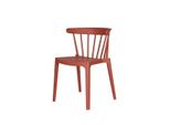 Sedia Impilabile Windson Terracotta, Polipropilene, 54X53X75Cm (Lxwxh), 50905 4 Pezzi